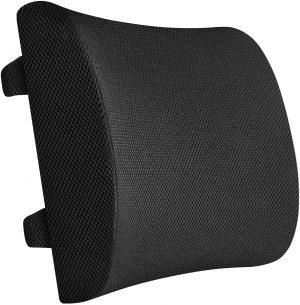 LOVEHOME Lumbar Support Pillow for Chair and Car, Back Support for Office  Chair Memory Foam Cushion with Mesh Cover for Back Pain Relief - Black