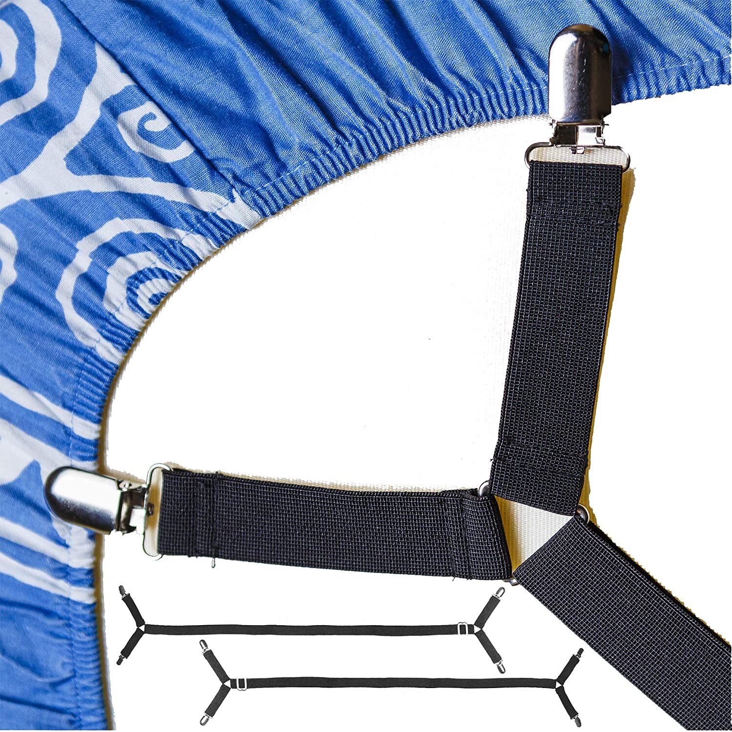 Adjustable Bed Sheet Holder Straps - Keep Your Sheets Securely In